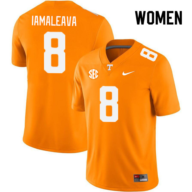 Women #8 Nico Iamaleava Tennessee Volunteers College Football Jerseys Stitched Sale-Orange